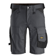 Snickers 6143 AllroundWork Stretch Shorts Steel Grey/Black, 36" Waist-Snickers 52 - Apparel & Accessories > Clothing > Shorts > Cargo Shorts SALE SHORTS