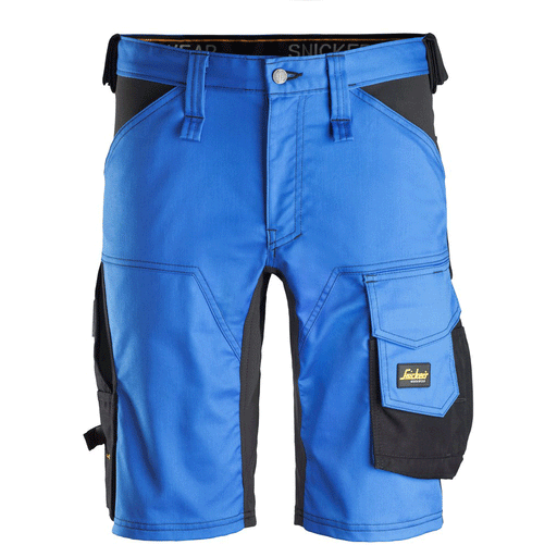 Snickers 6143 AllroundWork Stretch Shorts True Blue / Black / (48) - Waist Size 33" - Apparel & Accessories > Clothing > Uniforms > Contractor Pants & Coveralls SHORTS
