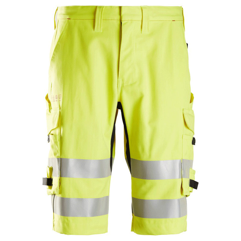 Snickers 6160 ProtecWork, Flame Retardant Hi-Vis Shorts, Class 1 - FLAME RETARDANT SHORTS