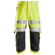 Snickers 6161 ProtecWork, Flame Retardant Hi-Vis Pirate Trouser, Class 2 - FLAME RETARDANT TROUSERS