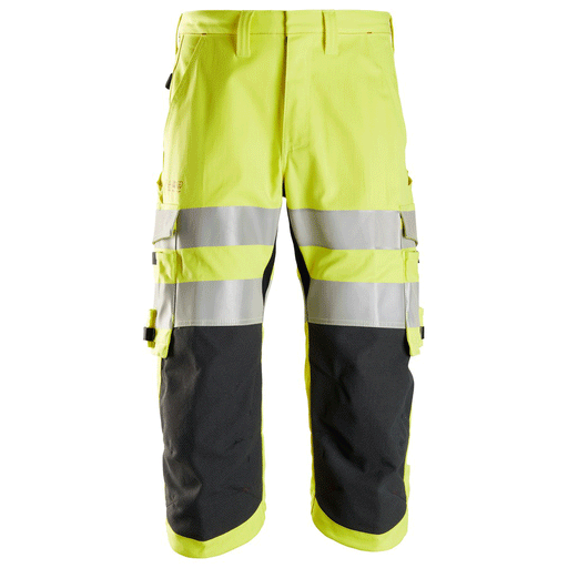 Snickers 6161 ProtecWork, Flame Retardant Hi-Vis Pirate Trouser, Class 2 - FLAME RETARDANT TROUSERS