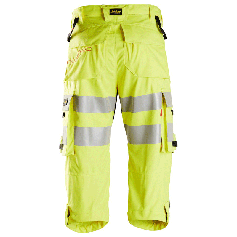Snickers 6161 ProtecWork, Flame Retardant Hi-Vis Pirate Trouser, Class 2 - FLAME RETARDANT TROUSERS