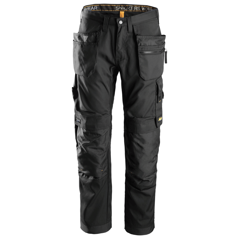 Snickers 6200 AllroundWork, Work Trousers+ Holster Pockets Black - KNEE PAD TROUSERS