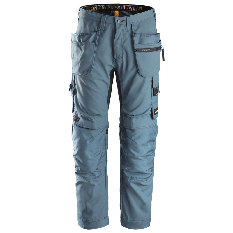 Snickers 6200 AllroundWork, Work Trousers+ Holster Pockets Petrol Blue - KNEE PAD TROUSERS