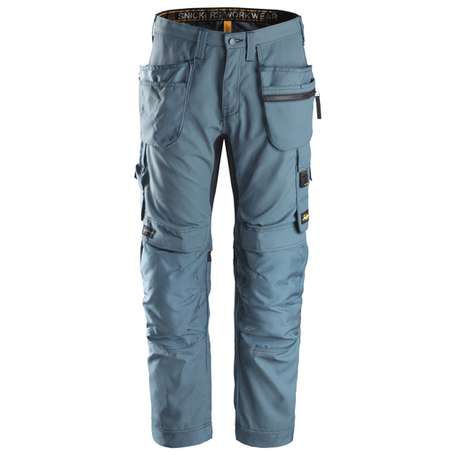 Snickers 6200 AllroundWork, Work Trousers+ Holster Pockets Petrol Blue - KNEE PAD TROUSERS
