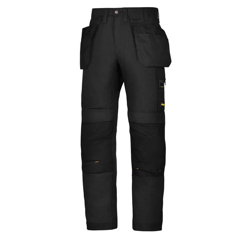 Snickers 6202 RuffWork, Work Trousers+ Holster Pockets Black - KNEE PAD TROUSERS