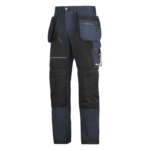 Snickers 6202 RuffWork, Work Trousers+ Holster Pockets Navy Blue/Black - KNEE PAD TROUSERS