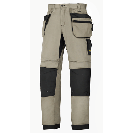 Snickers 6206 LiteWork, 37.5® Work Trousers+ Holster Pockets Khaki/Black - KNEE PAD TROUSERS