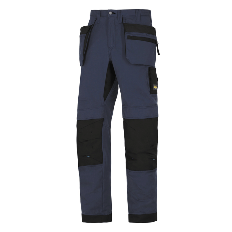 Snickers 6206 LiteWork, 37.5® Work Trousers+ Holster Pockets Navy Blue/Black - KNEE PAD TROUSERS