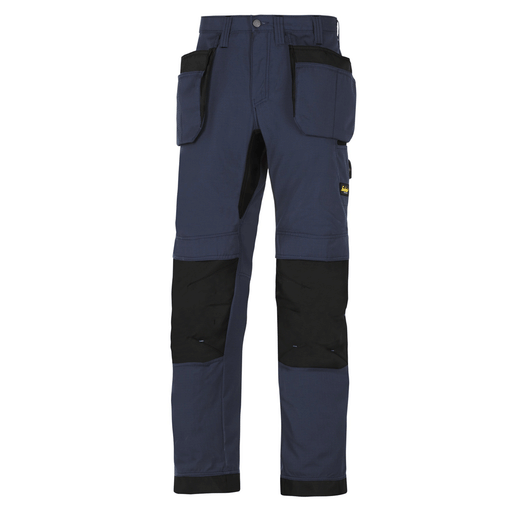 Snickers 6207 LiteWork, 37.5® Work Trousers Holster Pockets Navy Blue/Black - KNEE PAD TROUSERS