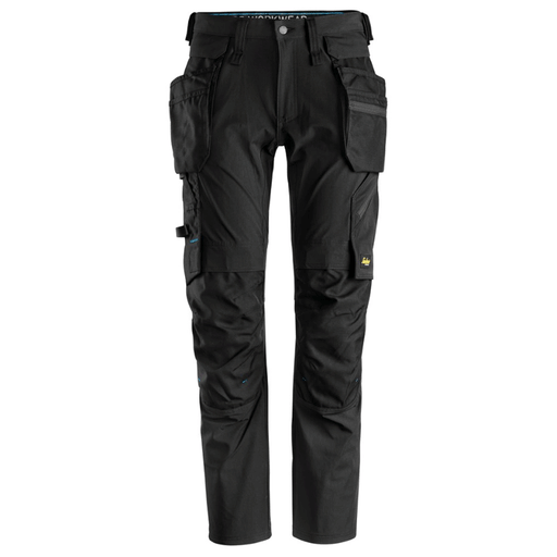 Snickers 6208 LiteWork, Detachable Holster Pocket Kneepad Work Trousers Black - KNEE PAD TROUSERS