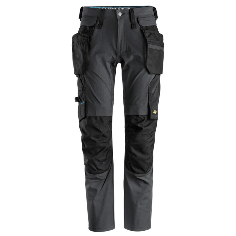 Snickers 6208 LiteWork, Detachable Holster Pocket Kneepad Work Trousers Steel Grey - KNEE PAD TROUSERS