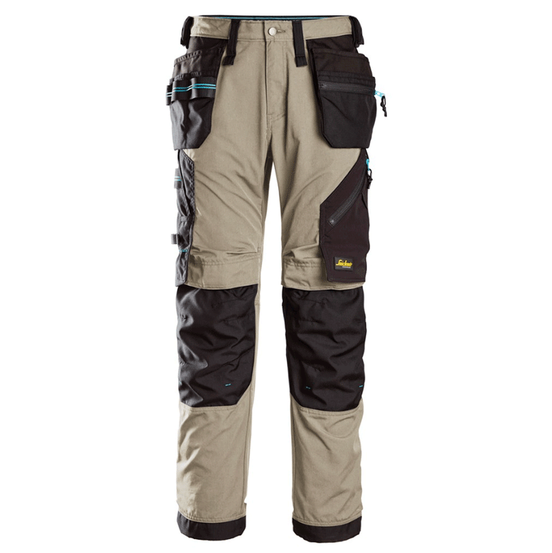 Snickers 6210 LiteWork, 37.5® Holster Pocket Work Trousers Khaki - KNEE PAD TROUSERS
