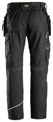 Snickers 6214 RuffWork, Canvas+ Holster Pocket Work Trousers Black - KNEE PAD TROUSERS