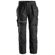 Snickers 6214 RuffWork, Canvas+ Holster Pocket Work Trousers Black - KNEE PAD TROUSERS