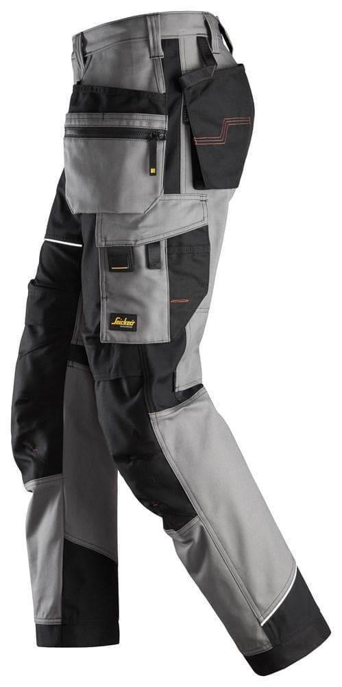 Snickers 6214 RuffWork, Canvas+ Holster Pocket Work Trousers Grey - KNEE PAD TROUSERS