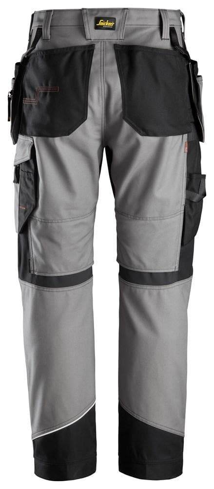 Snickers 6214 RuffWork, Canvas+ Holster Pocket Work Trousers Grey - KNEE PAD TROUSERS