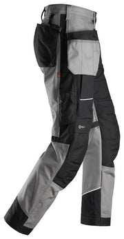 Snickers 6214 RuffWork, Canvas+ Holster Pocket Work Trousers Grey - KNEE PAD TROUSERS