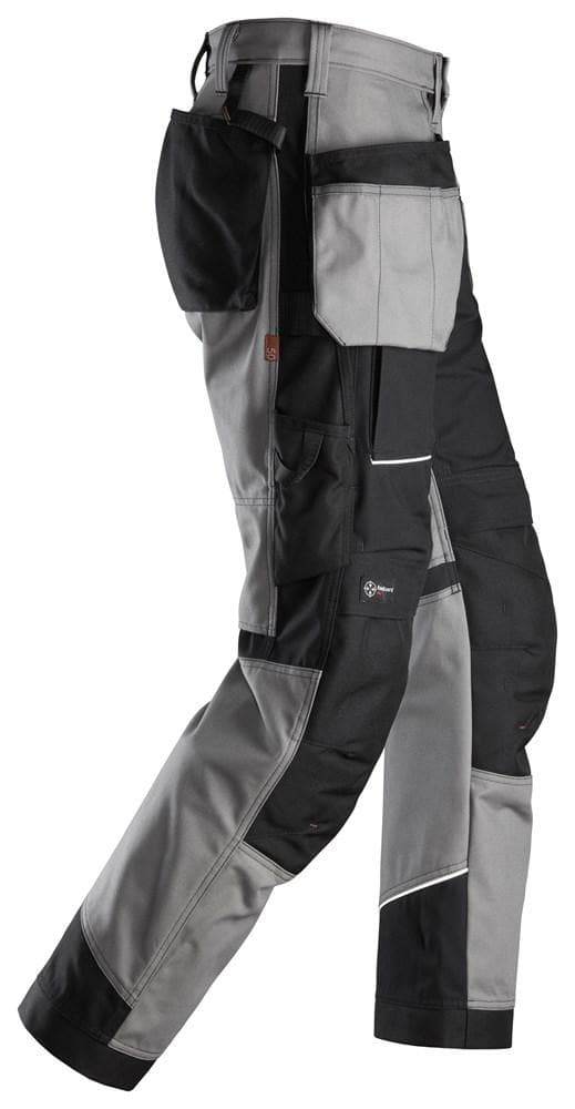 Snickers 6214 RuffWork, Canvas+ Holster Pocket Work Trousers Grey - KNEE PAD TROUSERS