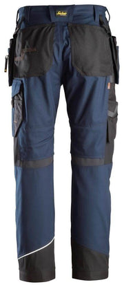 Snickers 6214 RuffWork, Canvas+ Holster Pocket Work Trousers Navy Blue - KNEE PAD TROUSERS