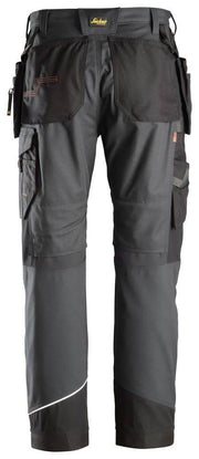 Snickers 6214 RuffWork, Canvas+ Holster Pocket Work Trousers Steel Grey - KNEE PAD TROUSERS