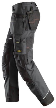 Snickers 6214 RuffWork, Canvas+ Holster Pocket Work Trousers Steel Grey - KNEE PAD TROUSERS