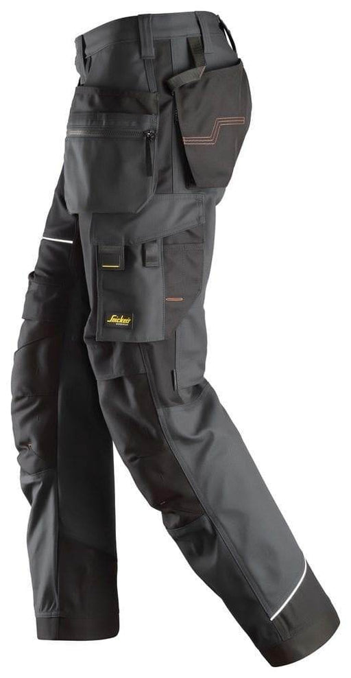 Snickers 6214 RuffWork, Canvas+ Holster Pocket Work Trousers Steel Grey - KNEE PAD TROUSERS