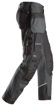 Snickers 6214 RuffWork, Canvas+ Holster Pocket Work Trousers Steel Grey - KNEE PAD TROUSERS