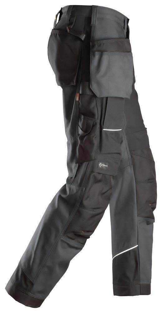 Snickers 6214 RuffWork, Canvas+ Holster Pocket Work Trousers Steel Grey - KNEE PAD TROUSERS