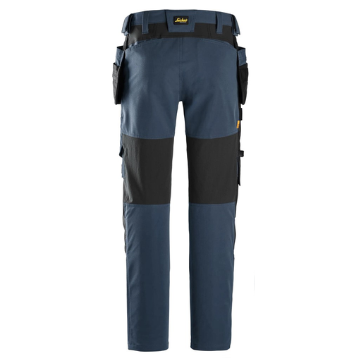 Snickers 6218 AllroundWork Holster Pocket 4-Way Stretch Trousers Navy Blue - Apparel & Accessories > Clothing > Uniforms & Workwear > Contractor Pants & Coveralls KNEE PAD TROUSERS