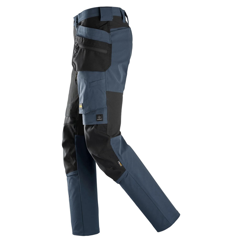 Snickers 6218 AllroundWork Holster Pocket 4-Way Stretch Trousers Navy Blue - Apparel & Accessories > Clothing > Uniforms & Workwear > Contractor Pants & Coveralls KNEE PAD TROUSERS