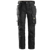 Snickers 6241 AllroundWork, Stretch Work Knee Pad Trousers Holster Pockets Black - KNEE PAD TROUSERS