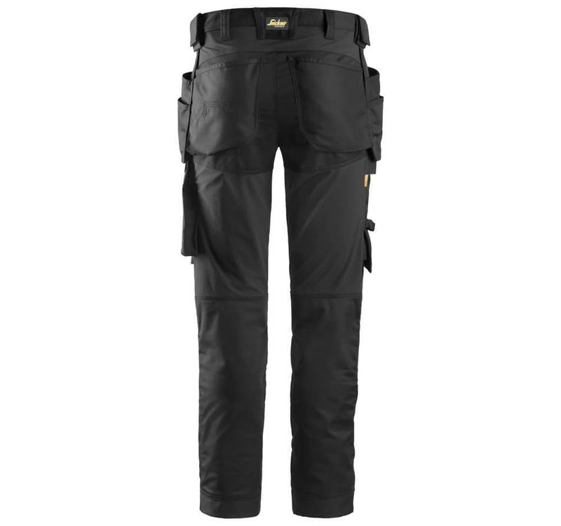 Snickers 6241 AllroundWork, Stretch Work Knee Pad Trousers Holster Pockets Black - KNEE PAD TROUSERS