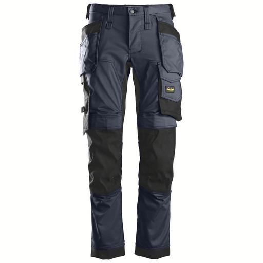 Snickers 6241 AllroundWork, Stretch Work Knee Pad Trousers Holster Pockets Navy Blue - KNEE PAD TROUSERS