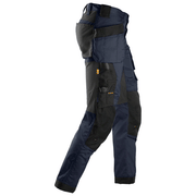 Snickers 6241 AllroundWork, Stretch Work Knee Pad Trousers Holster Pockets Navy Blue - KNEE PAD TROUSERS