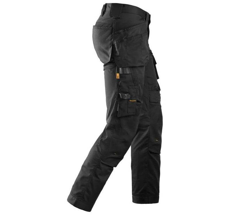 Snickers 6241 AllroundWork, Stretch Work Knee Pad Trousers Holster Pockets Black - KNEE PAD TROUSERS