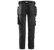 Snickers 6241 AllroundWork, Stretch Work Knee Pad Trousers Holster Pockets Black - KNEE PAD TROUSERS