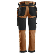 Snickers 6241 AllroundWork, Stretch Work Knee Pad Trousers Holster Pockets Brown - KNEE PAD TROUSERS