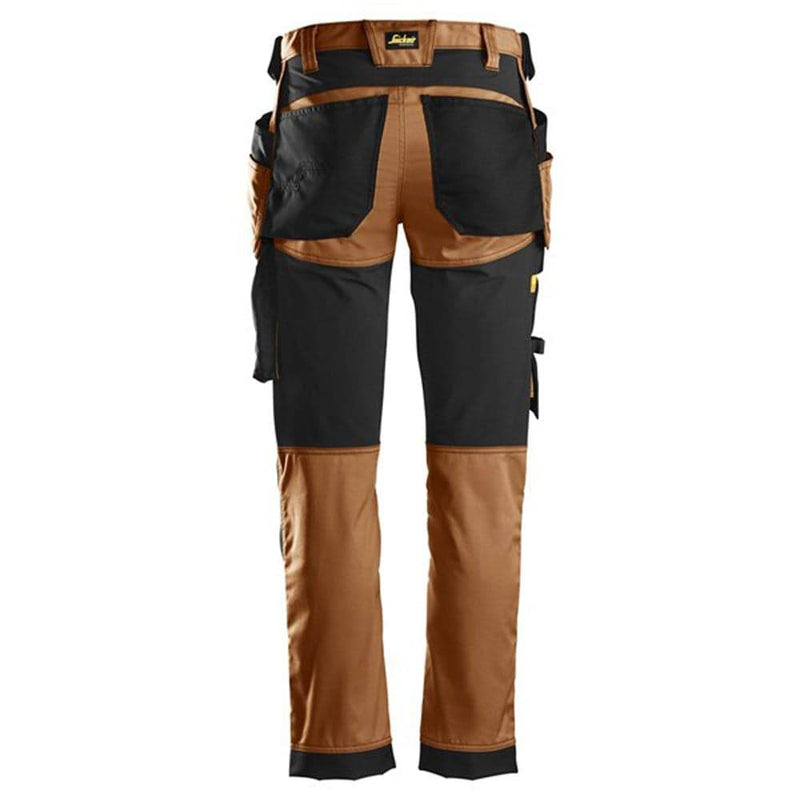 Snickers 6241 AllroundWork, Stretch Work Knee Pad Trousers Holster Pockets Brown - KNEE PAD TROUSERS
