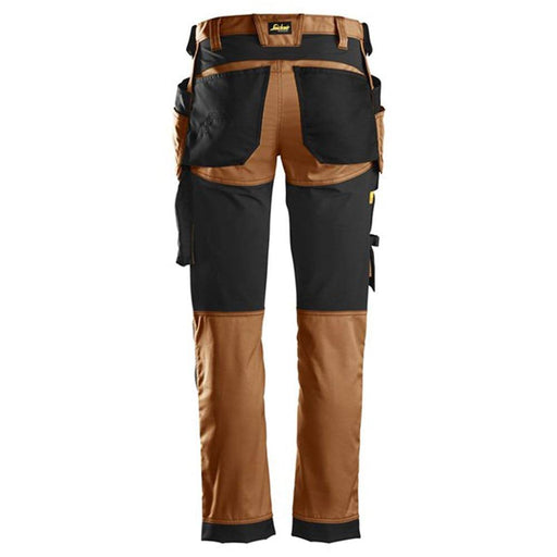 Snickers 6241 AllroundWork, Stretch Work Knee Pad Trousers Holster Pockets Brown - KNEE PAD TROUSERS