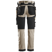 Snickers 6241 AllroundWork, Stretch Work Knee Pad Trousers Holster Pockets Khaki/Black - KNEE PAD TROUSERS