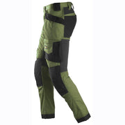Snickers 6241 AllroundWork, Stretch Work Knee Pad Trousers Holster Pockets Khaki Green - KNEE PAD TROUSERS