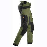 Snickers 6241 AllroundWork, Stretch Work Knee Pad Trousers Holster Pockets Khaki Green - KNEE PAD TROUSERS