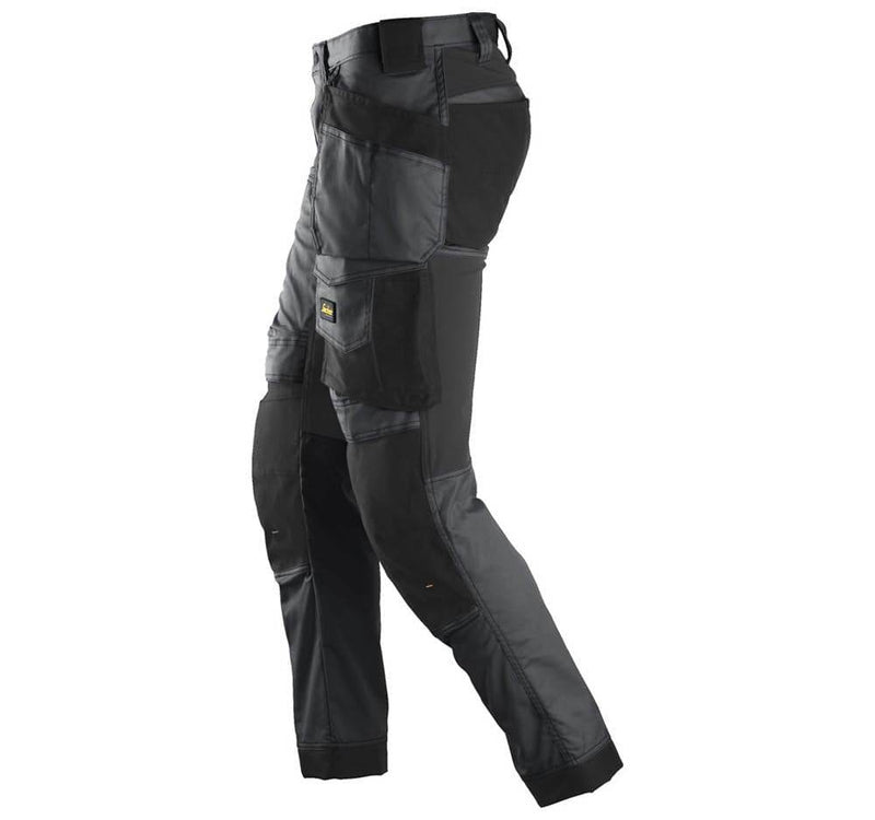 Snickers 6241 AllroundWork, Stretch Work Knee Pad Trousers Holster Pockets Steel Grey - KNEE PAD TROUSERS