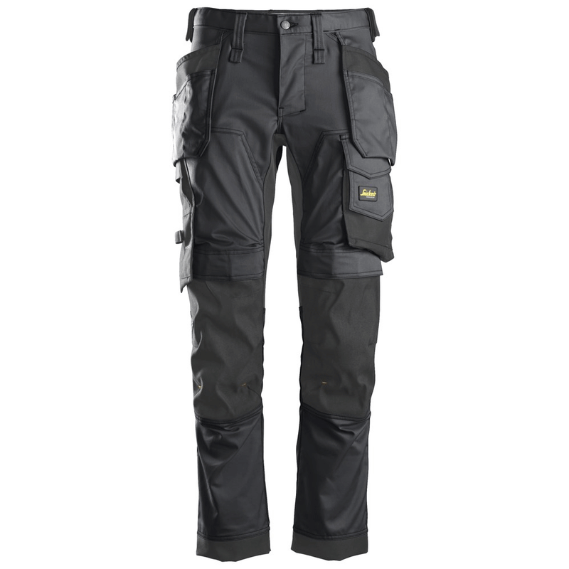 Snickers 6241 AllroundWork, Stretch Work Knee Pad Trousers Holster Pockets Steel Grey - KNEE PAD TROUSERS