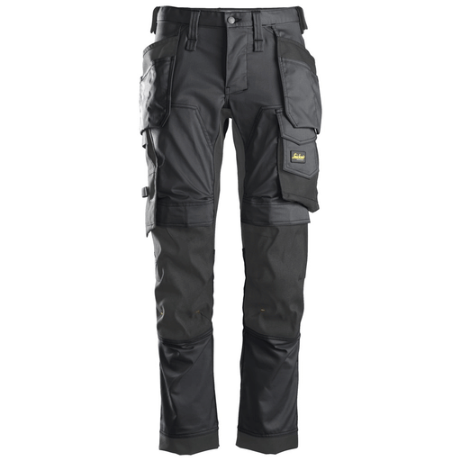 Snickers 6241 AllroundWork, Stretch Work Knee Pad Trousers Holster Pockets Steel Grey - KNEE PAD TROUSERS