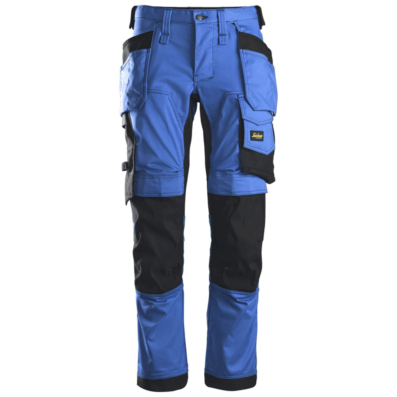 Snickers 6241 AllroundWork, Stretch Work Knee Pad Trousers Holster Pockets True Blue - KNEE PAD TROUSERS