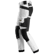 Snickers 6241 AllroundWork, Stretch Work Knee Pad Trousers Holster Pockets White/Black - KNEE PAD TROUSERS