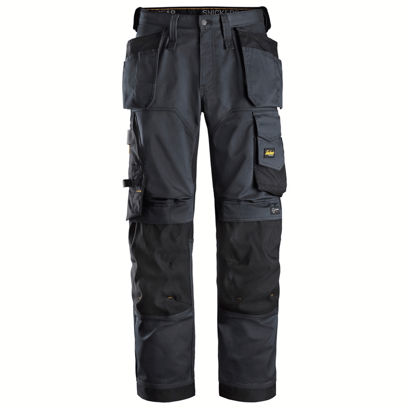 Snickers 6251 AllroundWork, Stretch Loose Fit Holster Pocket Work Trousers Steel Grey - KNEE PAD TROUSERS