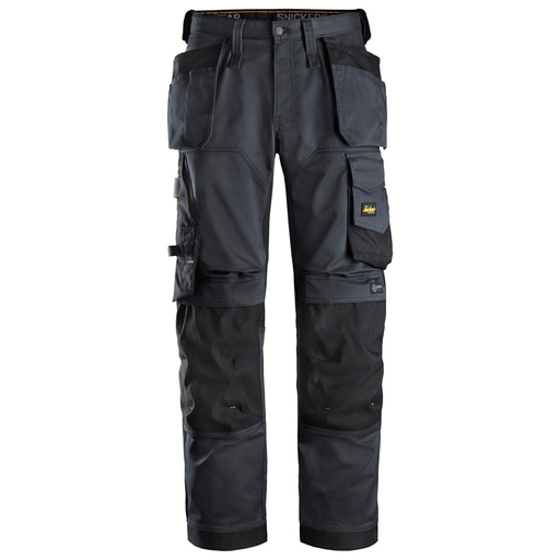 Snickers 6251 AllroundWork, Stretch Loose Fit Holster Pocket Work Trousers Steel Grey - KNEE PAD TROUSERS